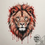 Tattoo sketch a leo lion, with a subtle symbo… – tattoo sketch (№1755049860_0, 13.08.2025 01:51) — tattoovalue.net