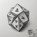 Tattoo sketch a minimalist d20 dice linework…. – tattoo sketch (№1755050465_0, 13.08.2025 02:01) — tattoovalue.net