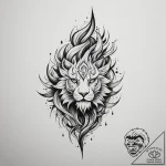 Tattoo design a single, powerful brushstroke,… – tattoo sketch (№1755052062_0, 13.08.2025 02:27) — tattoovalue.net