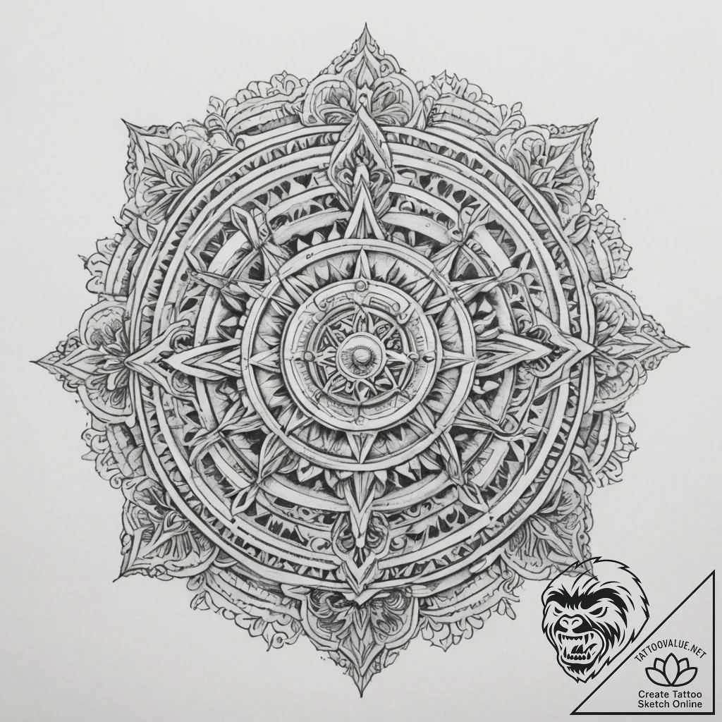Tattoo design a complex, strong gear system,... - tattoo sketch (№1755052258_0, 13.08.2025 02:30) — tattoovalue.net
