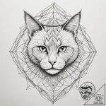 A close-up of a cat’s whiskers., ink illustra… – tattoo sketch (№1755052458_0, 13.08.2025 02:34) — tattoovalue.net
