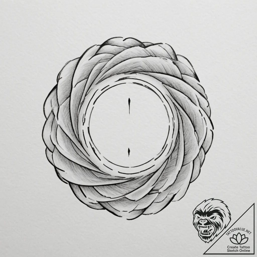 Tattoo design an abstract ripple effect from... - tattoo sketch (№1755053429_0, 13.08.2025 02:50) — tattoovalue.net