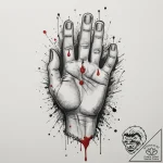 Tattoo sketch a human hand with calloused, ro… – tattoo sketch (№1755054024_0, 13.08.2025 03:00) — tattoovalue.net