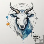 Tattoo design an abstract watercolor portrait… – tattoo sketch (№1755054421_0, 13.08.2025 03:07) — tattoovalue.net