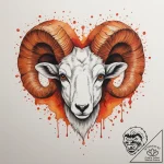 Tattoo sketch an aries ram’s head, dissolving… – tattoo sketch (№1755057600_0, 13.08.2025 04:00) — tattoovalue.net