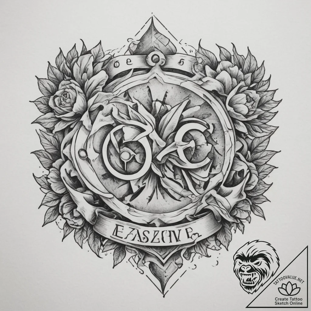 Tattoo design two halves of a puzzle that for... - tattoo sketch (№1755058395_0, 13.08.2025 04:13) — tattoovalue.net