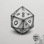 Tattoo sketch a minimalist d20 dice linework…. – tattoo sketch (№1755060989_0, 13.08.2025 04:56) — tattoovalue.net
