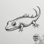 An axolotl, tattoo flash sheet design, sketch… – tattoo sketch (№1755061390_0, 13.08.2025 05:03) — tattoovalue.net