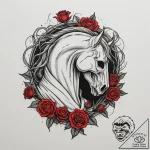 Headless horseman, artistic tattoo sketch, bl… – tattoo sketch (№1755061788_0, 13.08.2025 05:09) — tattoovalue.net