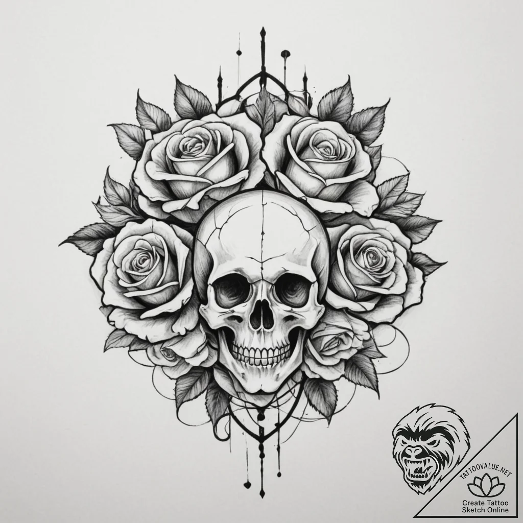 Tattoo sketch an abstract "wall" of interconn... - tattoo sketch (№1755061988_0, 13.08.2025 05:13) — tattoovalue.net