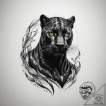 Tattoo sketch a black panther, sleek and powe… – tattoo sketch (№1755064382_0, 13.08.2025 05:53) — tattoovalue.net