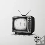 Tattoo sketch an old crt tv displaying a stat… – tattoo sketch (№1755064582_0, 13.08.2025 05:56) — tattoovalue.net