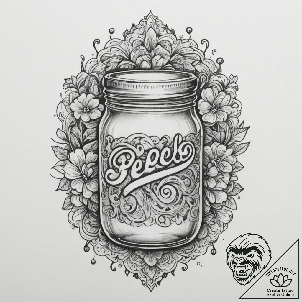 Tattoo sketch a classic "peanut butter" on on... - tattoo sketch (№1755065179_0, 13.08.2025 06:06) — tattoovalue.net