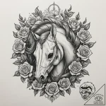 Headless horseman, artistic tattoo sketch, ch… – tattoo sketch (№1755065378_0, 13.08.2025 06:09) — tattoovalue.net