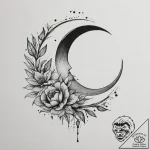 Tattoo sketch a subtle geometric moon phase s… – tattoo sketch (№1755065975_0, 13.08.2025 06:19) — tattoovalue.net