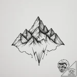 Tattoo sketch a small, minimalist mountain pe… – tattoo sketch (№1755066772_0, 13.08.2025 06:32) — tattoovalue.net