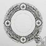 Tattoo sketch a stylized “warding circle” wit… – tattoo sketch (№1755069762_0, 13.08.2025 07:22) — tattoovalue.net