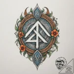 Rune, tattoo drawing outline, neo traditional… – tattoo sketch (№1755071159_0, 13.08.2025 07:45) — tattoovalue.net