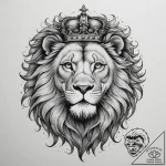 Tattoo sketch a regal leo lion, with a flowin… – tattoo sketch (№1755071956_0, 13.08.2025 07:59) — tattoovalue.net