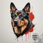 Tattoo design a loyal dog (e.g., a german she… – tattoo sketch (№1755072953_0, 13.08.2025 08:15) — tattoovalue.net