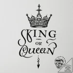 Tattoo design a small, elegant “king” or “que… – tattoo sketch (№1755073153_0, 13.08.2025 08:19) — tattoovalue.net