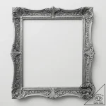 An ornate, empty picture frame – tattoo sketch (№1755075147_0, 13.08.2025 08:52) — tattoovalue.net