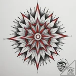 Tattoo sketch a starburst effect emanating fr… – tattoo sketch (№1755077140_0, 13.08.2025 09:25) — tattoovalue.net