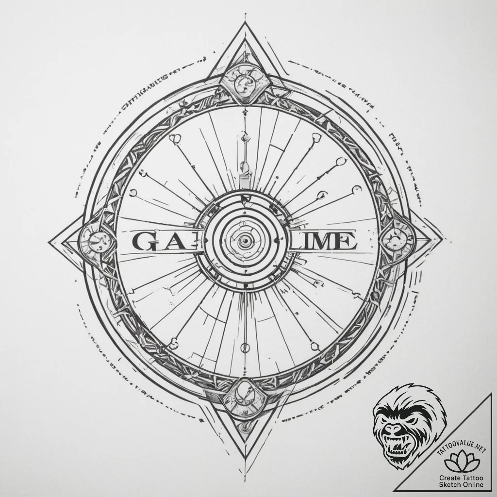 Tattoo design an abstract "game loading" scre... - tattoo sketch (№1755077339_0, 13.08.2025 09:28) — tattoovalue.net