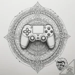 Tattoo design a ‘game controller’ on one, a ‘… – tattoo sketch (№1755078339_0, 13.08.2025 09:45) — tattoovalue.net