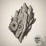 Petrified wood, concept art for tattoo, on a… – tattoo sketch (№1755078537_0, 13.08.2025 09:48) — tattoovalue.net