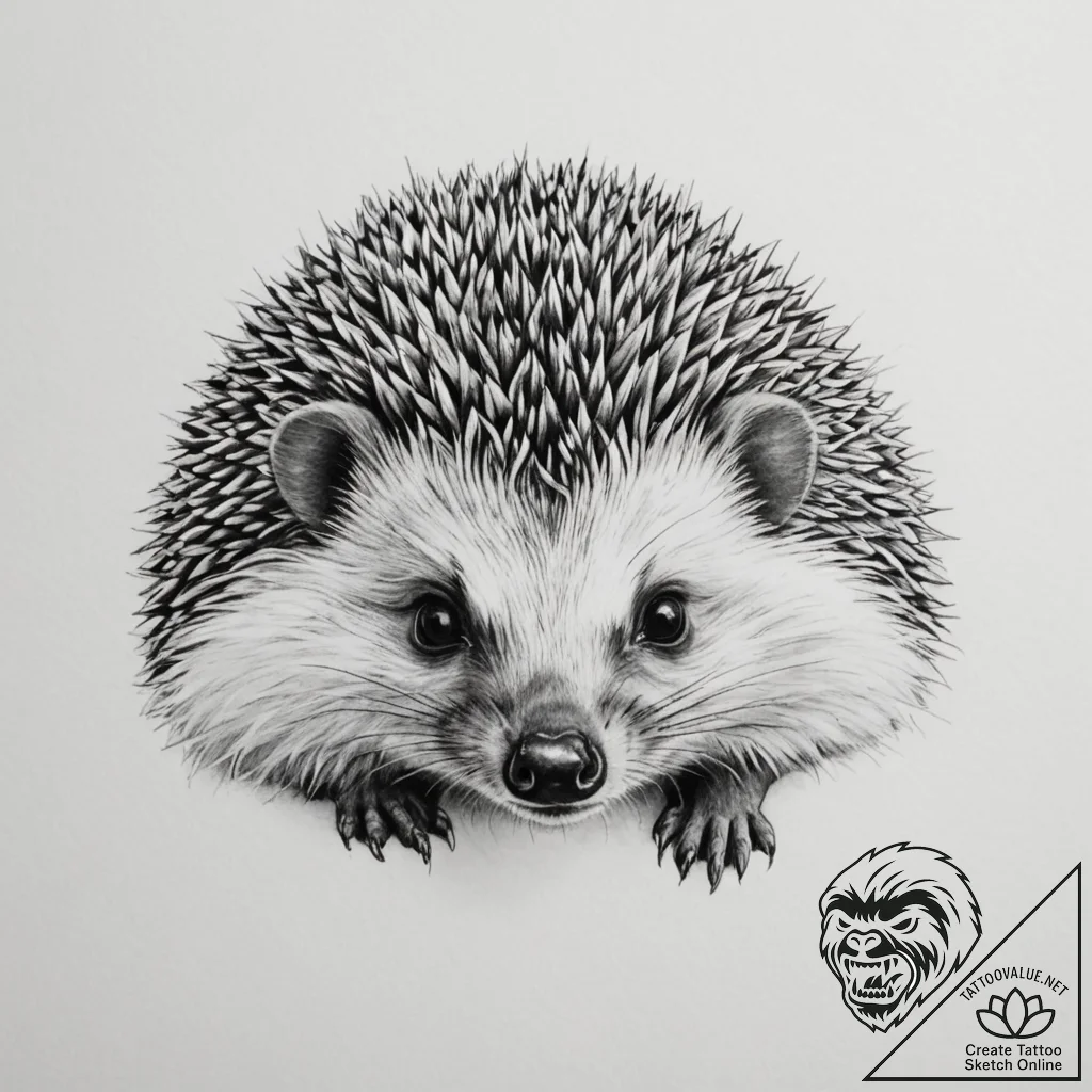 Hedgehog - tattoo sketch (№1755079737_0, 13.08.2025 10:08) — tattoovalue.net