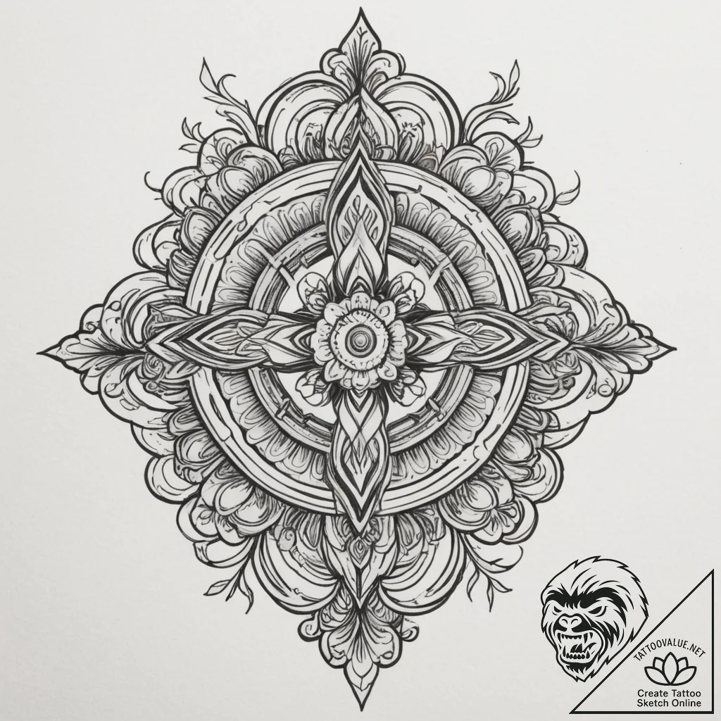 Tattoo sketch a symbol representing a signifi... - tattoo sketch (№1755080136_0, 13.08.2025 10:15) — tattoovalue.net