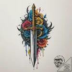 Tattoo sketch a broken sword that has been re… – tattoo sketch (№1755080335_0, 13.08.2025 10:18) — tattoovalue.net