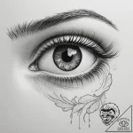 Tattoo design a fine line drawing of a human… – tattoo sketch (№1755080935_0, 13.08.2025 10:28) — tattoovalue.net