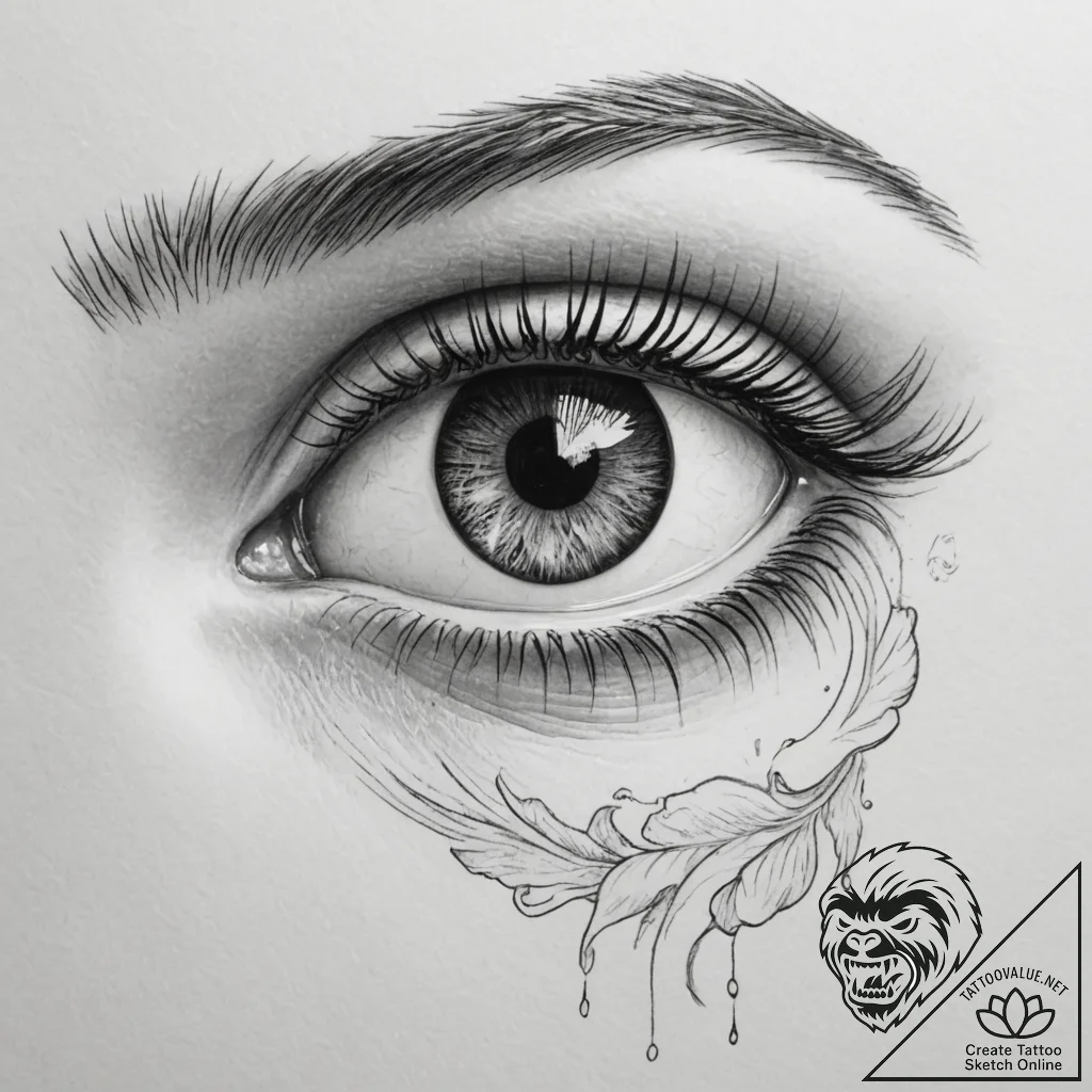Tattoo design a fine line drawing of a human... - tattoo sketch (№1755080935_0, 13.08.2025 10:28) — tattoovalue.net