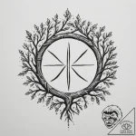 69. tattoo design: a “alatyr” rune appearing… – tattoo sketch (№1755084518_0, 13.08.2025 11:28) — tattoovalue.net