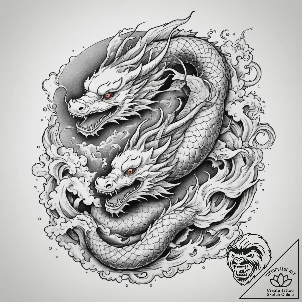 Stairway to the clouds, concept art for tatto... - tattoo sketch (№1755084916_0, 13.08.2025 11:35) — tattoovalue.net