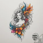 Tattoo design a continuous abstract line that… – tattoo sketch (№1755085711_0, 13.08.2025 11:48) — tattoovalue.net