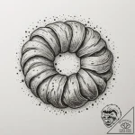 Croissant, tattoo sketch design, muted color… – tattoo sketch (№1755086120_0, 13.08.2025 11:55) — tattoovalue.net