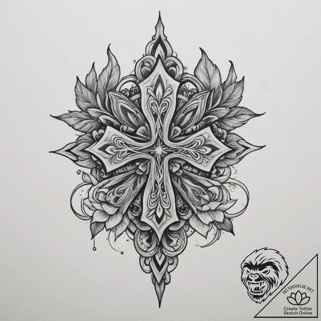 4. р”р°р¶рґсњр±рѕрі (р‘рѕрі рўрѕр»рѕс†р°, рџр... - tattoo sketch (№1755087108_0, 13.08.2025 12:11) — tattoovalue.net