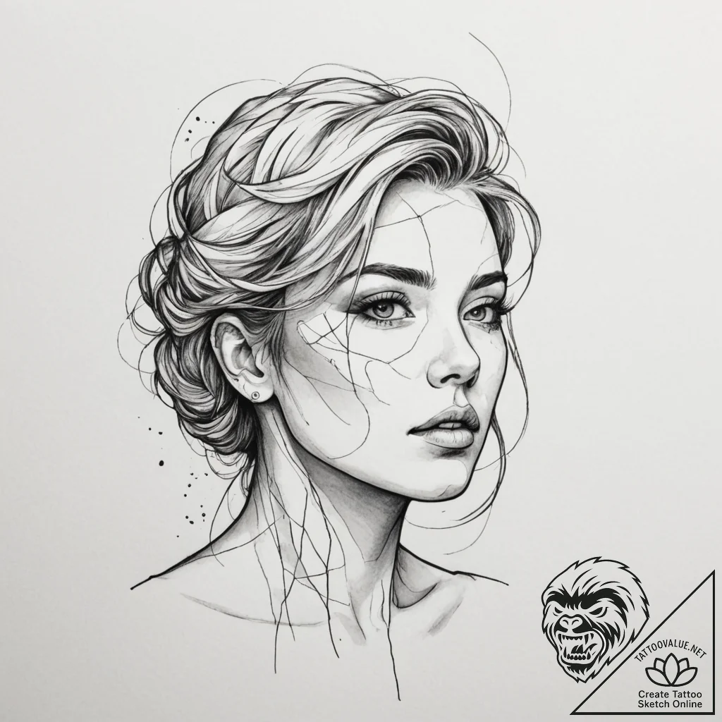 Tattoo sketch an abstract representation of i... - tattoo sketch (№1755087305_0, 13.08.2025 12:15) — tattoovalue.net
