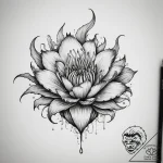 Venus flytrap, tattoo flash sheet design, on… – tattoo sketch (№1755088298_0, 13.08.2025 12:31) — tattoovalue.net