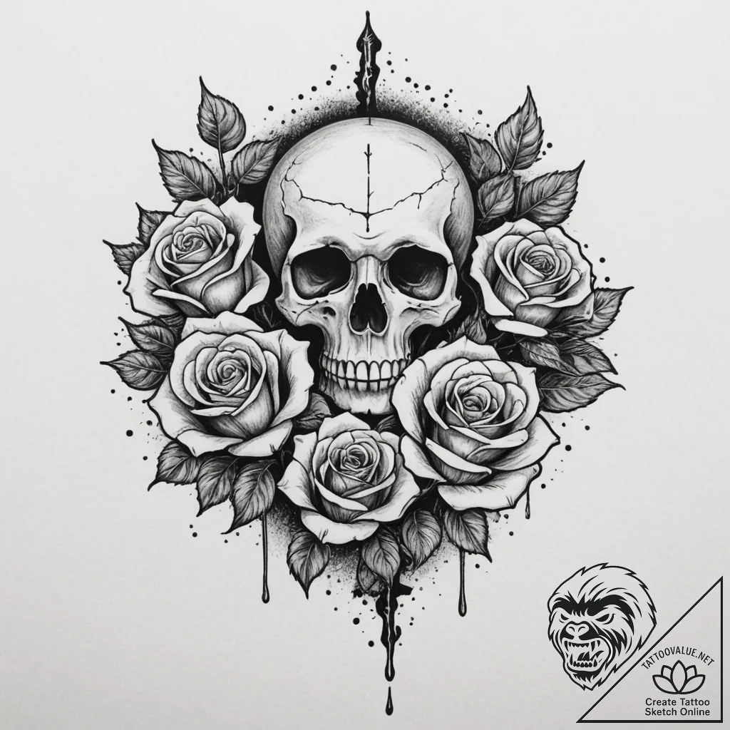 Tattoo sketch a stylized "game on" message ap... - tattoo sketch (№1755088700_0, 13.08.2025 12:38) — tattoovalue.net