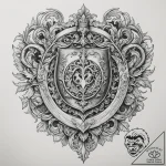 Tattoo sketch a family crest (generic, non-sp… – tattoo sketch (№1755089300_0, 13.08.2025 12:48) — tattoovalue.net