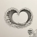 Tattoo sketch a wave that splits into two, on… – tattoo sketch (№1755092916_0, 13.08.2025 13:48) — tattoovalue.net