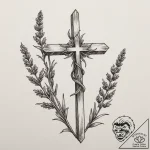A sprig of lavender, tattoo flash sheet desig… – tattoo sketch (№1755097499_0, 13.08.2025 15:04) — tattoovalue.net