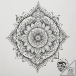 Tattoo design: a geometrical mandala incorpor… – tattoo sketch (№1755099306_0, 13.08.2025 15:35) — tattoovalue.net