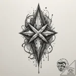 145. tattoo sketch: “potok” rune with element… – tattoo sketch (№1755101934_0, 13.08.2025 16:18) — tattoovalue.net
