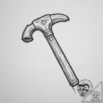Tattoo design a powerful and simple hammer ou… – tattoo sketch (№1755102132_0, 13.08.2025 16:22) — tattoovalue.net