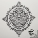 Rollercoaster, tattoo sketch design, geometri… – tattoo sketch (№1755102335_0, 13.08.2025 16:25) — tattoovalue.net